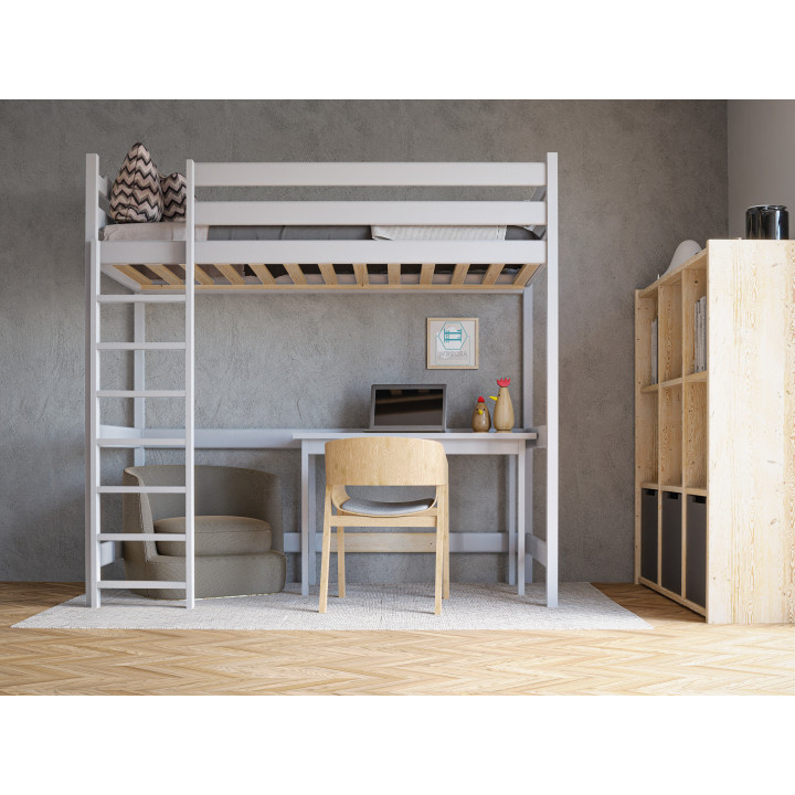 Loft Youth Bed TADEK – Solid Pine, Various Colors