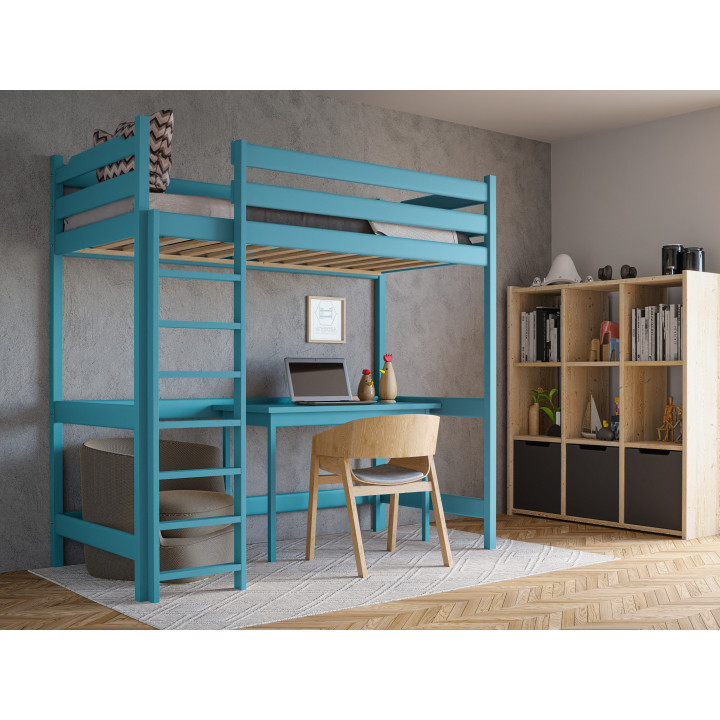 Loft Youth Bed TADEK – Solid Pine, Various Colors