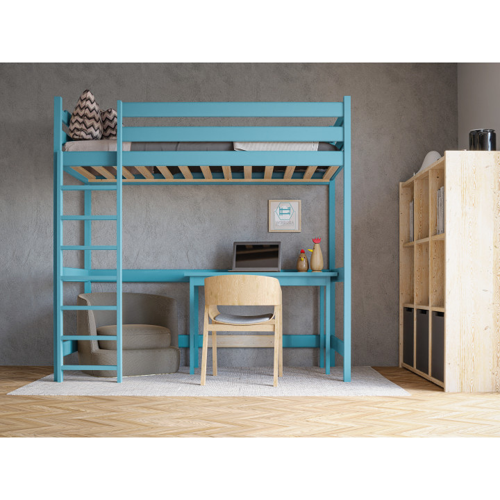 Loft Youth Bed TADEK – Solid Pine, Various Colors