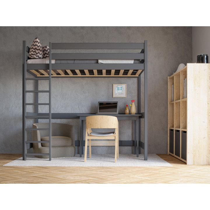 Loft Youth Bed TADEK – Solid Pine, Various Colors