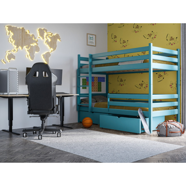 Łóżko piętrowe sosnowe | Polski producent | Z szufladami lub bez