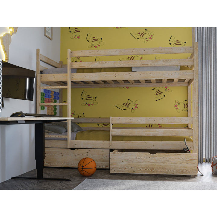 Etagenbett aus Kiefernholz – stabil, sicher & funktional | Kinderbett