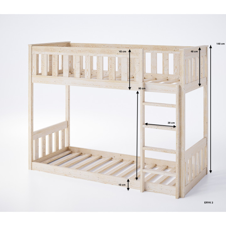 Solid Pine Kids Bunk Bed – Safe, Durable & Customizable