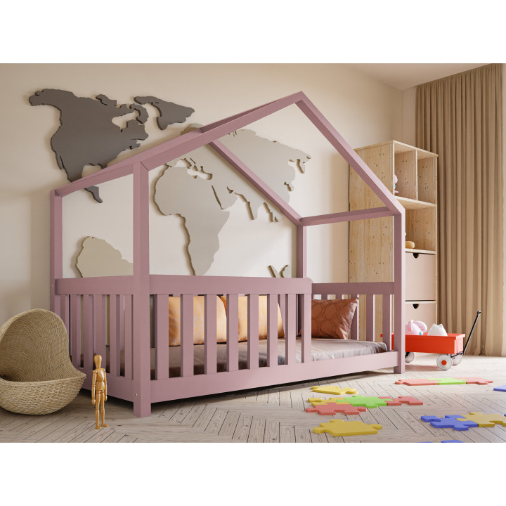 Hausbett Kinder – Kiefer massiv, sicher & anpassbar