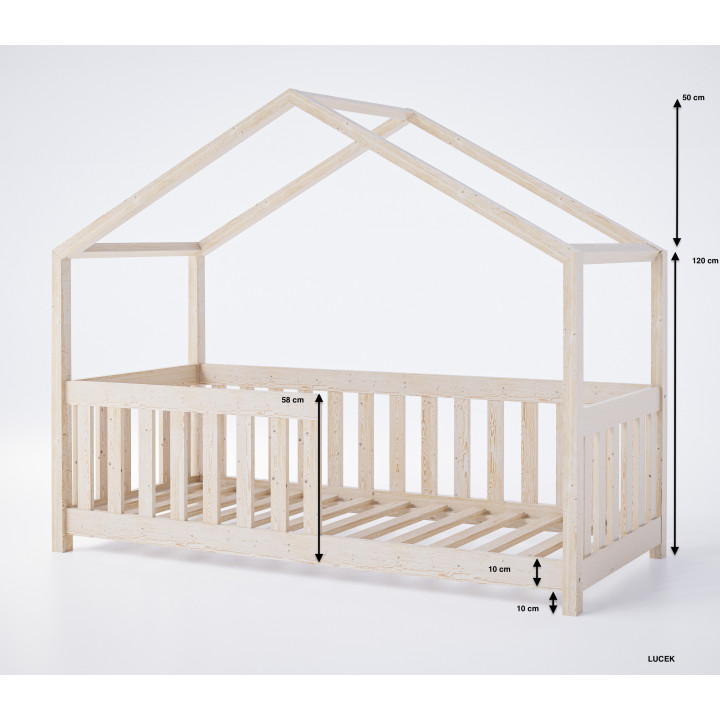 Kids House Bed – Solid Pine, Safe & Customisable