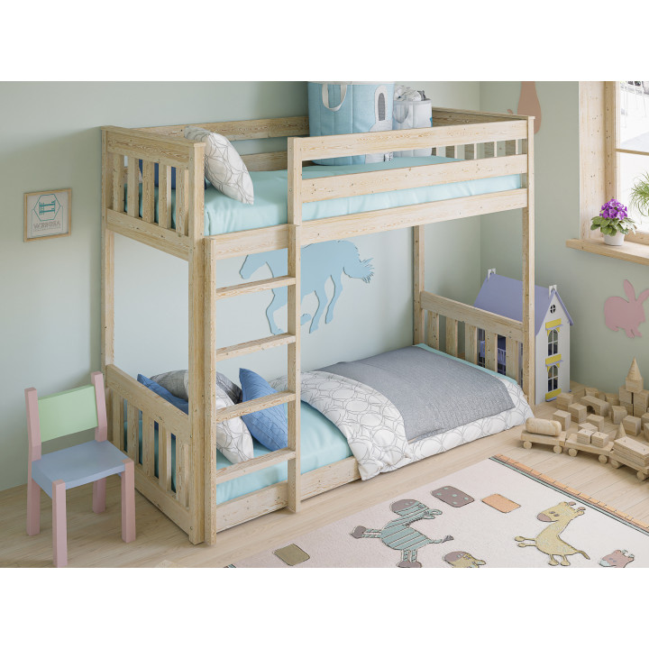 Łóżko piętrowe sosnowe dziecięco–młodzieżowe | Polski producent