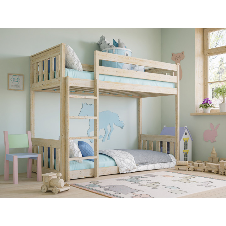 Łóżko piętrowe sosnowe dziecięco–młodzieżowe | Polski producent