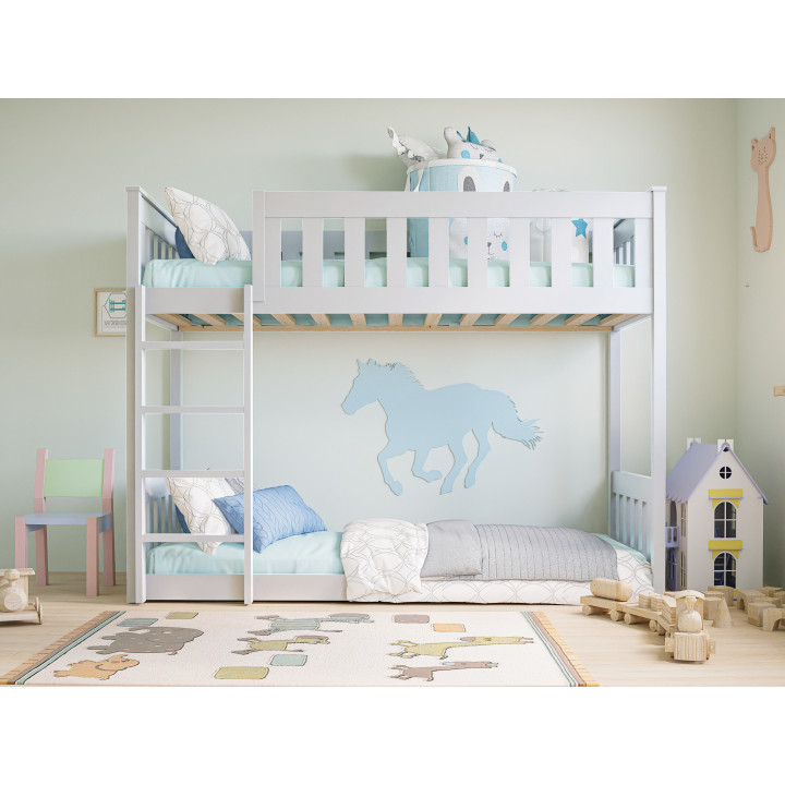 Solid Pine Kids Bunk Bed – Safe, Durable & Customizable
