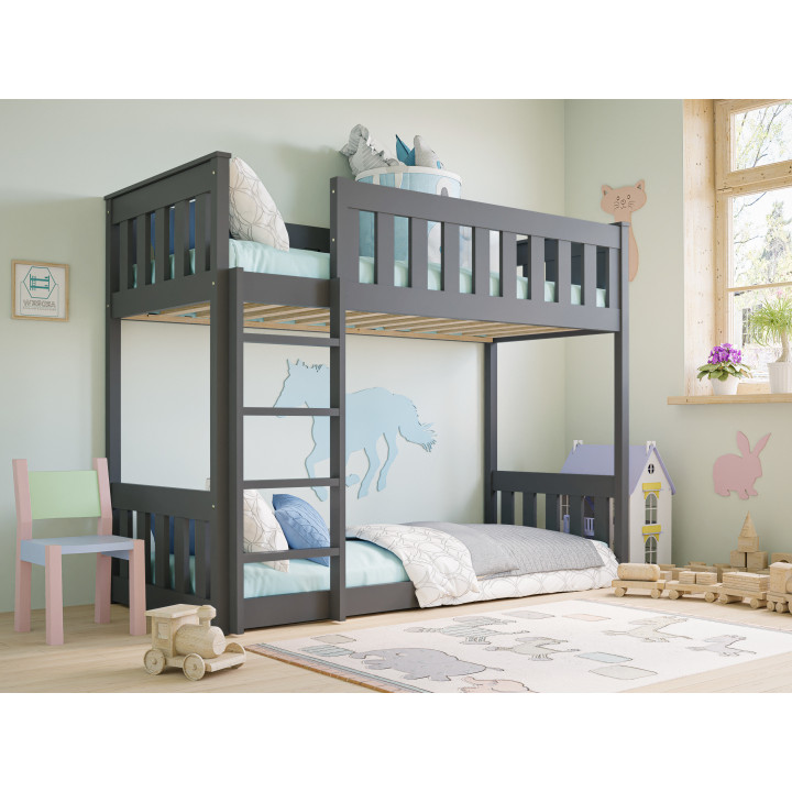 Etagenbett Kinder Kiefer massiv – sicher & anpassbar