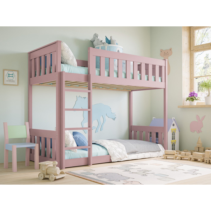 Etagenbett Kinder Kiefer massiv – sicher & anpassbar