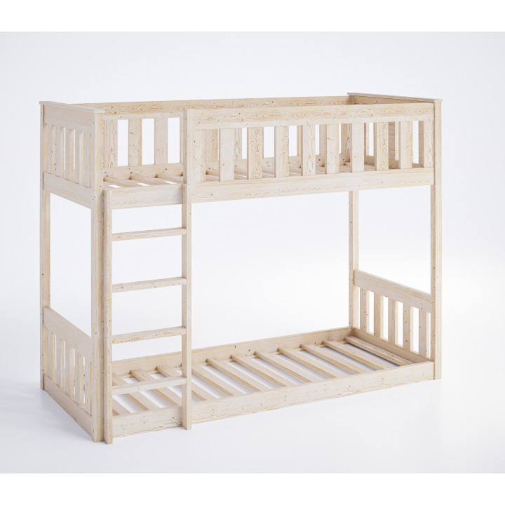 Etagenbett Kinder Kiefer massiv – sicher & anpassbar