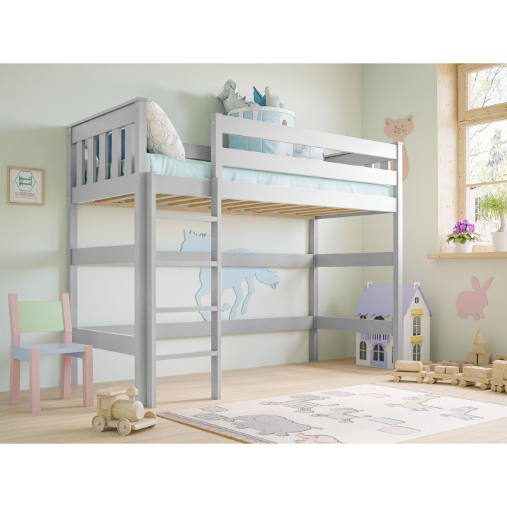 ERYK Loft Bed | Solid Pine Wood High Sleeper | Many Colors | Space Saver