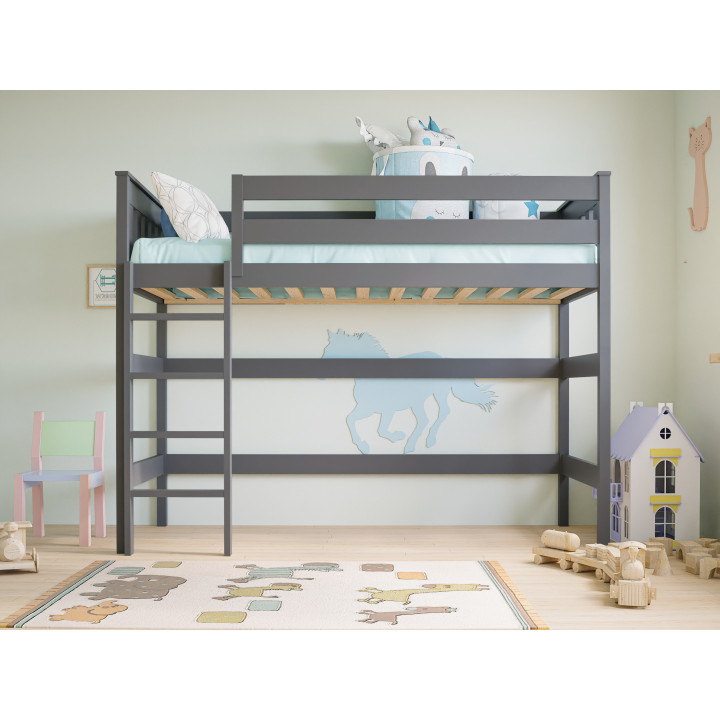 ERYK Loft Bed | Solid Pine Wood High Sleeper | Many Colors | Space Saver