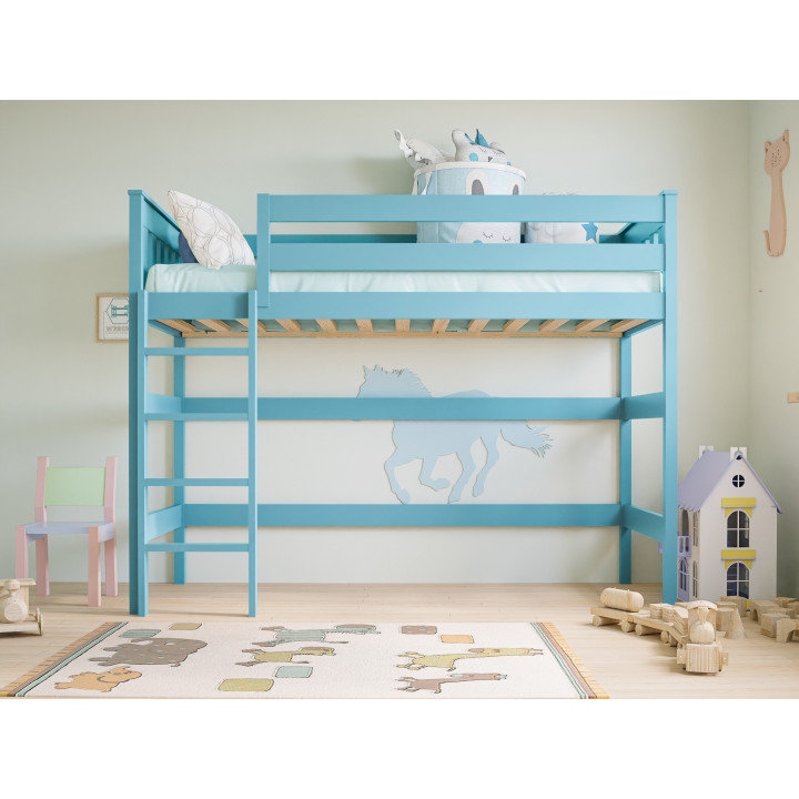ERYK Loft Bed | Solid Pine Wood High Sleeper | Many Colors | Space Saver