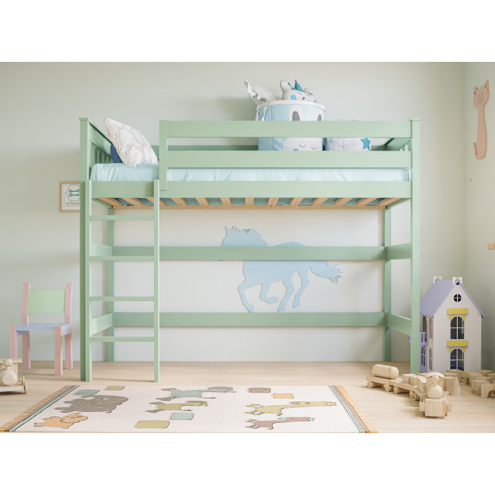 ERYK Loft Bed | Solid Pine Wood High Sleeper | Many Colors | Space Saver