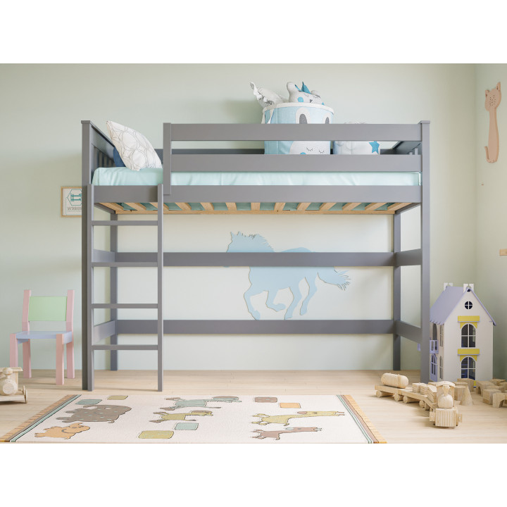 ERYK Loft Bed | Solid Pine Wood High Sleeper | Many Colors | Space Saver