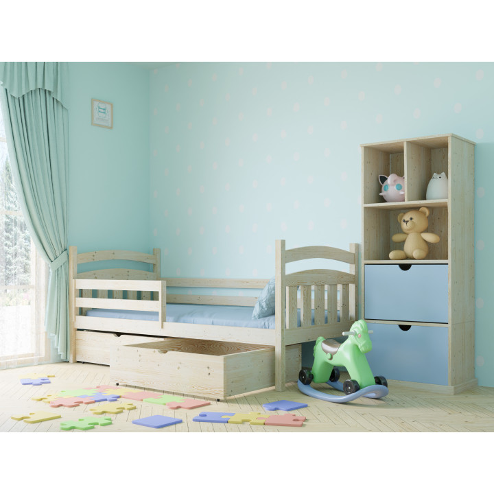 SOFIA Kinderbett | massives Kiefernholz | polnischer Hersteller | Sicherheitsgitter rechts/links