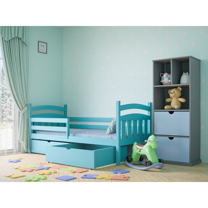 SOFIA Kinderbett | massives Kiefernholz | polnischer Hersteller | Sicherheitsgitter rechts/links