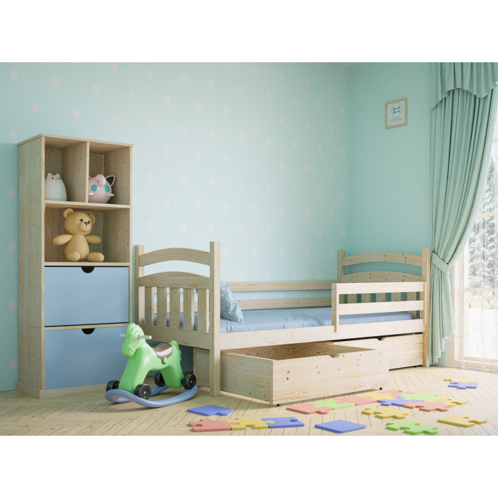 SOFIA Kinderbett | massives Kiefernholz | polnischer Hersteller | Sicherheitsgitter rechts/links