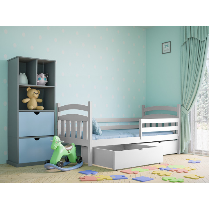 SOFIA Kinderbett | massives Kiefernholz | polnischer Hersteller | Sicherheitsgitter rechts/links