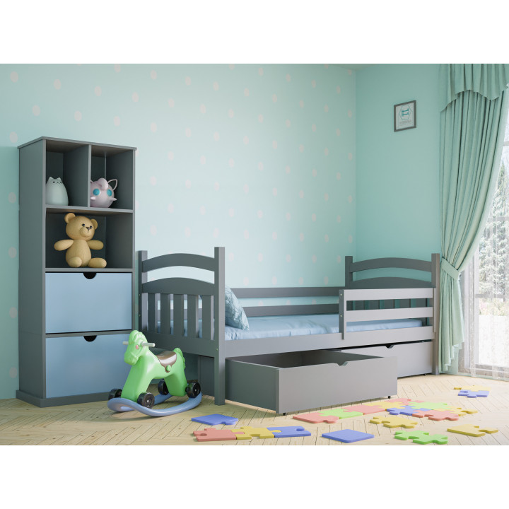 SOFIA Kinderbett | massives Kiefernholz | polnischer Hersteller | Sicherheitsgitter rechts/links