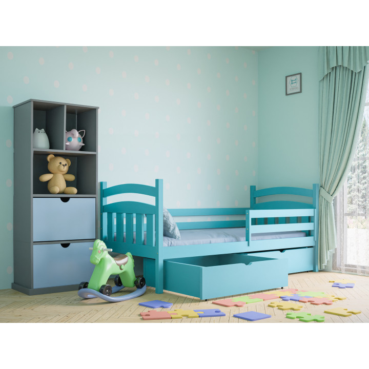 SOFIA Kinderbett | massives Kiefernholz | polnischer Hersteller | Sicherheitsgitter rechts/links
