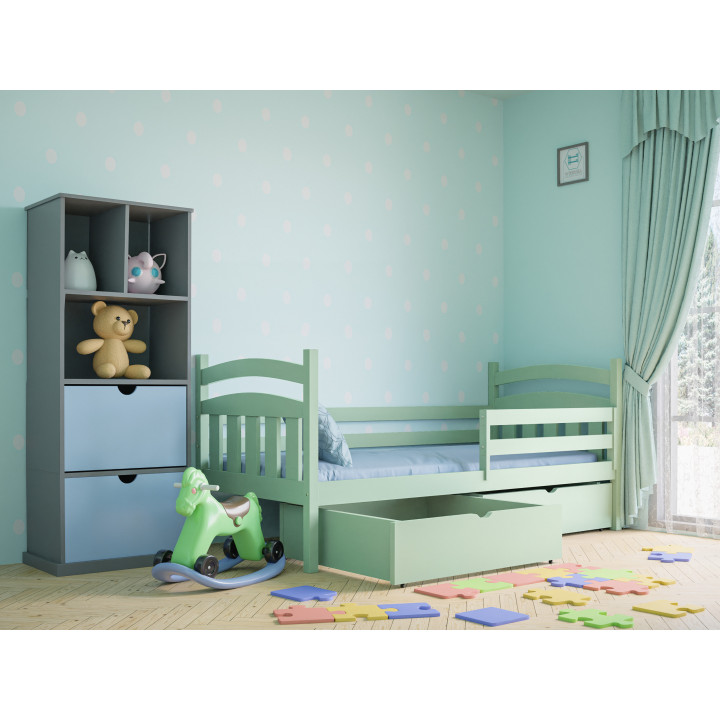 SOFIA Kinderbett | massives Kiefernholz | polnischer Hersteller | Sicherheitsgitter rechts/links