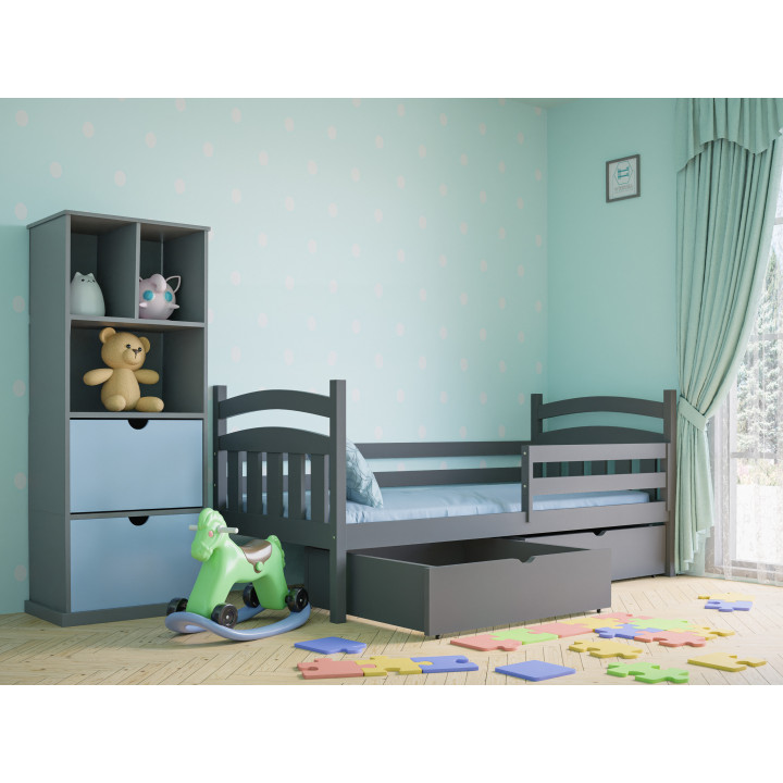 SOFIA Kinderbett | massives Kiefernholz | polnischer Hersteller | Sicherheitsgitter rechts/links