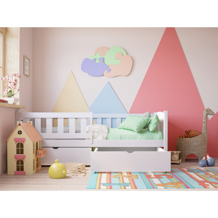 TOLEK Children’s Bed | Solid Pine with Safety Rail | Polish Manufacturer