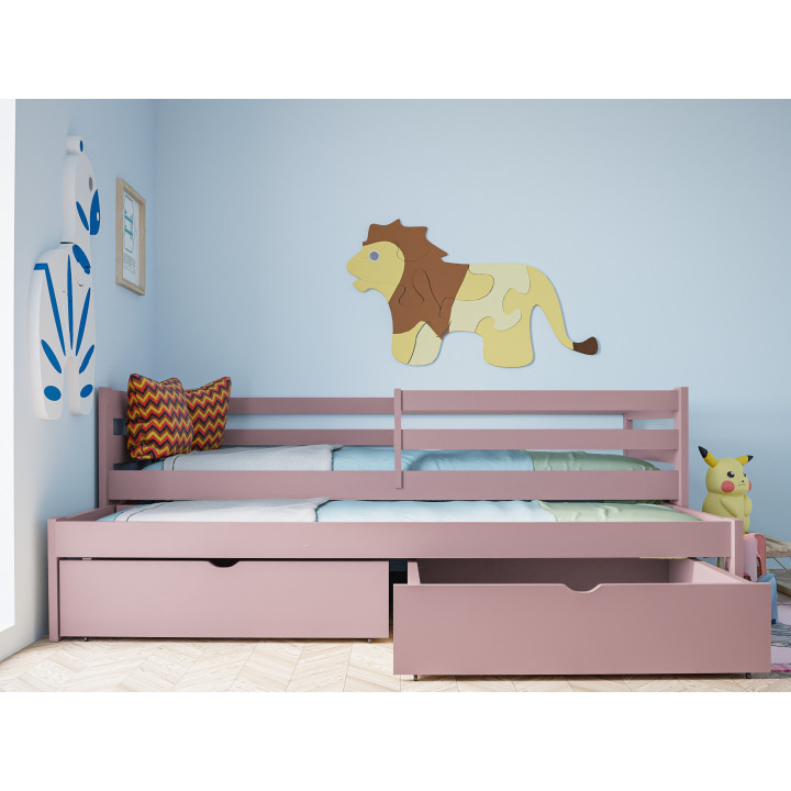 MATEUSZ Bett – Massives Kinderbett mit Ausziehbett
