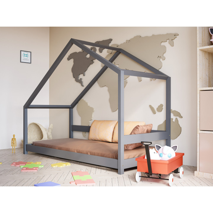 Łóżko Domek ZOSIA z litego drewna – bezpieczne EN71-3 dla dzieci