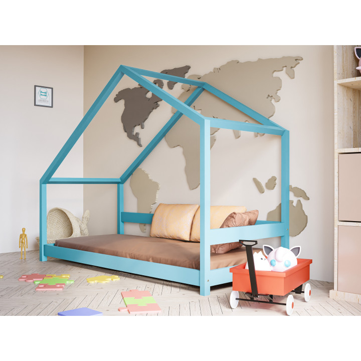 Łóżko Domek ZOSIA z litego drewna – bezpieczne EN71-3 dla dzieci