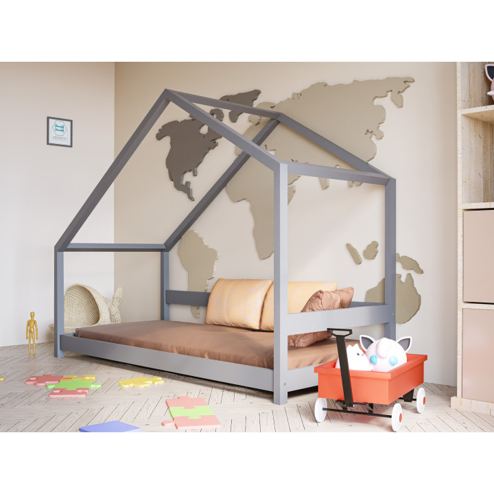 Łóżko Domek ZOSIA z litego drewna – bezpieczne EN71-3 dla dzieci