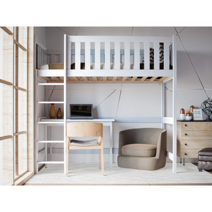 LEON Loft Bed – Solid Wood, Safe and Functional Kids’ Bed
