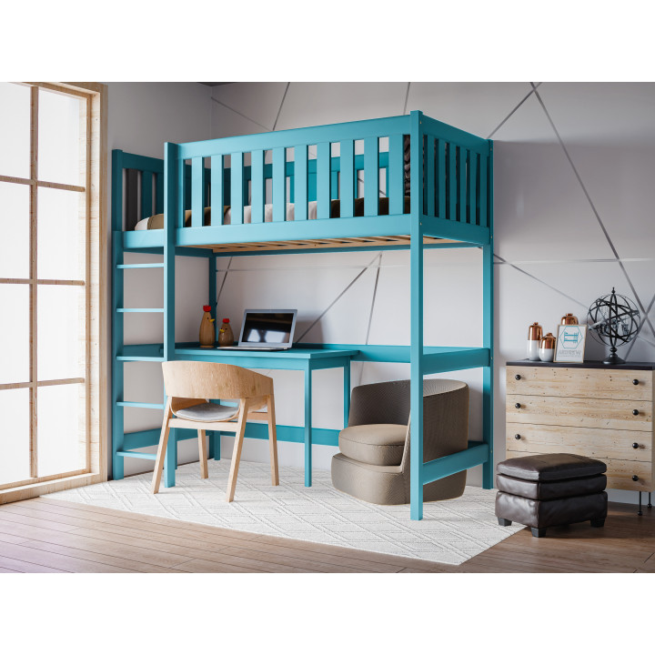 LEON Loft Bed – Solid Wood, Safe and Functional Kids’ Bed